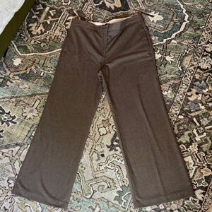Classic Ann Taylor Trousers  14 Brown Pants straight wider leg office